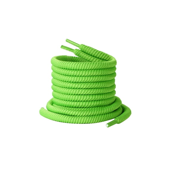INSPIRE CHIC Round Shoelaces Solid Color Shoe Laces Strings for Sneakers 0.8cm Width 2 Pairs Green 140cm/55.12"