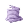 thumbnail image 1 of INSPIRE CHIC Round Shoelaces Solid Color Shoe Laces Strings for Sneakers 0.8cm Width 2 Pairs Light Purple 140cm/55.12", 1 of 3