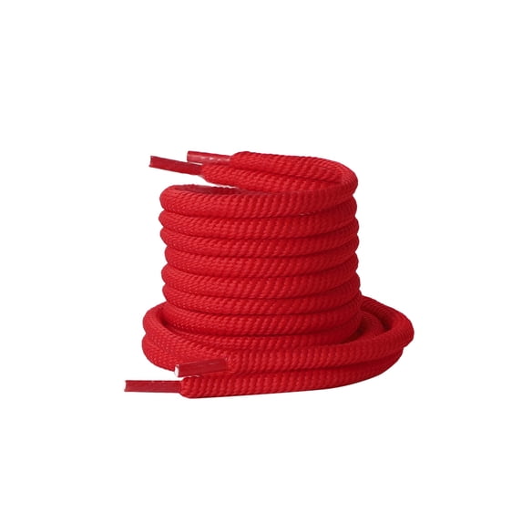 INSPIRE CHIC Round Shoelaces Solid Color Shoe Laces Strings for Sneakers 0.8cm Width 2 Pairs Red 140cm/55.12"