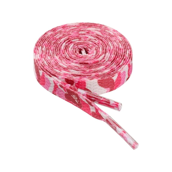 INSPIRE CHIC Thin Flat Shoelaces Camouflage Printed Shoe Laces Shoestring 1 Pair Pink Camouflage 160cm/63.0''
