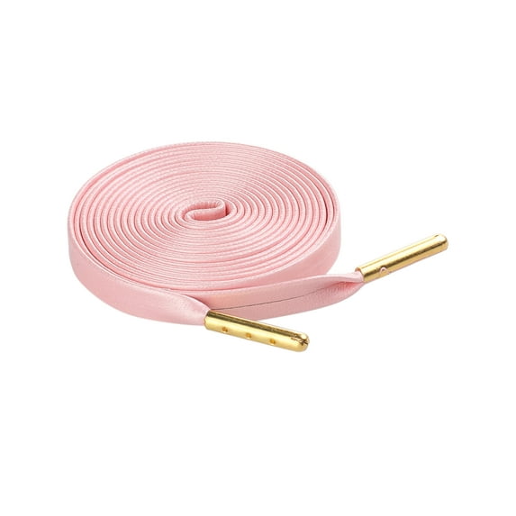 INSPIRE CHIC Unisex PU Leather Flat Shoe Laces for Sneakers Boots Pink 140cm/55.1"