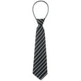 thumbnail image 1 of INSPIRE CHIC Unisex Pre-tied Colorful Cute Pattern Elastic Neck Short Ties for School Uniforms Black White Stripe One Size, 1 of 5