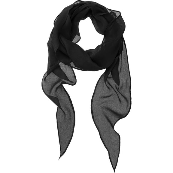 INSPIRE CHIC Women Plain Large Scarves, Solid Rhombus Wrinkle Neck Scarf Beach Gauze Wrap Shawl for Men Women 175x50cm/68.9x19.7 inches(LxW) Black