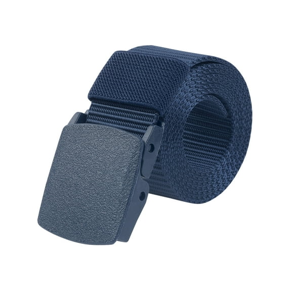 INSPIRE CHIC Unisex's Outdoor Belt Nylon Canvas Belts Breathable Plastic Buckle for Pants Skirts 123x3.8cm/48.4x1.5" Dark Blue