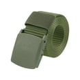 thumbnail image 1 of INSPIRE CHIC Unisex's Outdoor Belt Nylon Canvas Belts Breathable Plastic Buckle for Pants Skirts 123x3.8cm/48.4x1.5" Green, 1 of 6