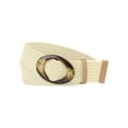 thumbnail image 1 of INSPIRE CHIC Vintage Wide Waist Belts for Women Stretch Woven Belts Buckle Beige, 1 of 4