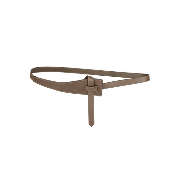 INSPIRE CHIC Wide Waist Belts for Women Solid Dress Belt No Buckle 1Pcs Dark Khaki
