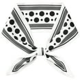 thumbnail image 1 of INSPIRE CHIC Women 50s Polka Dots Neck Scarves, Skinny Long Satin Silky Ribbon Headband Hair Band Neckerchief Neck Scarf 85x9cm/33.5x3.5"(LxW) Black White, 1 of 1