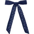 thumbnail image 1 of INSPIRE CHIC Women Lace Scarves Solid Skinny Long Ribbon Hair Band Neck Scarf Neckerchief Dark Blue 140x5cm/55.1x2.0 inches(LxW), 1 of 7