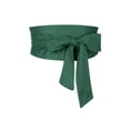 thumbnail image 1 of INSPIRE CHIC Women Plus Size Solid Obi Belt, Bowknot Self Tie Wrap Wide Sash Waistband Belt for Dress 22.05-32.28" Army Green, 1 of 5