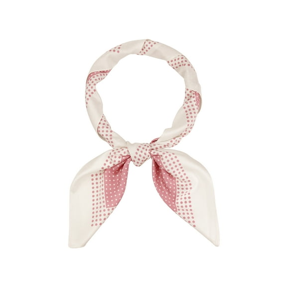 INSPIRE CHIC Women Polka Dots 35"x35" Large Square Scarf Satin Silk Like Head Wrap Bandanas Neck Scarves Pink 35.4x35.4"