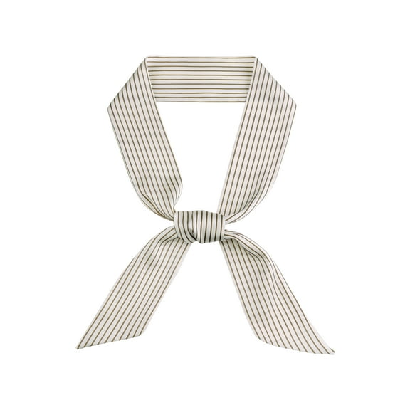 INSPIRE CHIC Women Striped Skinny Long Scarves Satin Silky Neck Scarf Neckerchief Ribbon Hair Band