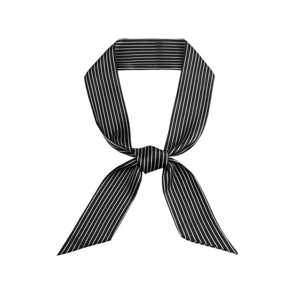 INSPIRE CHIC Women Striped Skinny Long Scarves Satin Silky Neck Scarf Neckerchief Ribbon Hair Band
