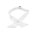 thumbnail image 1 of INSPIRE CHIC Women's Adjustable Criss-Cross Bow Ties Solid Snap Button Neck Tie for School Uniform White One Size, 1 of 5