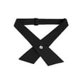 thumbnail image 1 of INSPIRE CHIC Women's Adjustable Criss-Cross Bow Ties Solid Snap Button Neck Tie for School Uniform Black One Size, 1 of 5