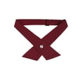 thumbnail image 1 of INSPIRE CHIC Women's Adjustable Criss-Cross Bow Ties Solid Snap Button Neck Tie for School Uniform Burgundy One Size, 1 of 5