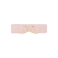 thumbnail image 1 of INSPIRE CHIC Women's Belt Bow Buckle Elastic Waist Seal Belts Fashion Versatile for Dresses Blouse 70x6cm/27.6x2.4" Pink, 1 of 6