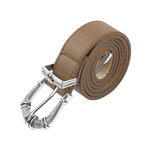 INSPIRE CHIC Women's Belts Personality Buckle Popular Fashion Versatile Decorative Belt for Dresses Blouse 108x2.8cm/42.5x1.1" Camel