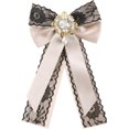 thumbnail image 1 of INSPIRE CHIC Women's Big Bowknot Rhinestone Sweet Ribbon Bow Brooch for Shirts, 1 of 5