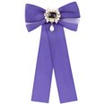 thumbnail image 1 of INSPIRE CHIC Women's Bow Brooch Bowknot Costume Elegant Bow Tie with Beads Purple One Size, 1 of 5