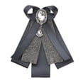 thumbnail image 1 of INSPIRE CHIC Women's Bow Brooch Rhinestoneand Pearl Ribbon Neck Tie Accessories Bow Tie Gray One Size, 1 of 4