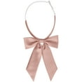 thumbnail image 1 of INSPIRE CHIC Women's Bow Tie Solid Color Western Ribbon Pre-Tied Bowtie Pink, 1 of 6