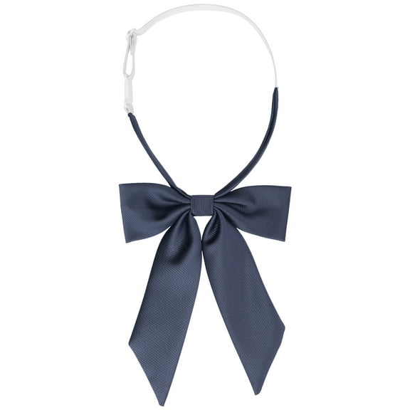INSPIRE CHIC Women's Bow Tie Solid Color Western Ribbon Pre-Tied Bowtie Navy Blue