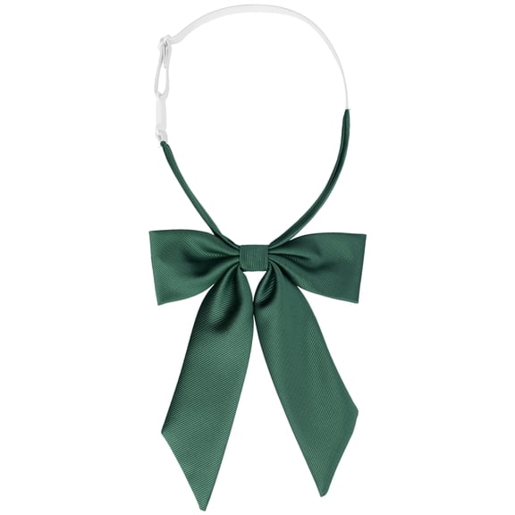 INSPIRE CHIC Women's Bow Tie Solid Color Western Ribbon Pre-Tied Bowtie Dark green