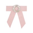 thumbnail image 1 of INSPIRE CHIC Women's Bowknot Bowtie for Unisex Accessories Graduate Bow Brooches Bow Tie Pink, 1 of 4