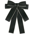 thumbnail image 1 of INSPIRE CHIC Women's Bowknot Pre-Tied Bowties Ribbon Bow Brooch Wedding Party Pin Bow Tie Black, 1 of 4