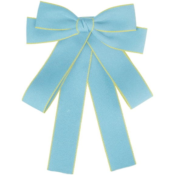 INSPIRE CHIC Women's Bowknot Pre-Tied Bowties Ribbon Bow Brooch Wedding Party Pin Bow Tie Light Blue