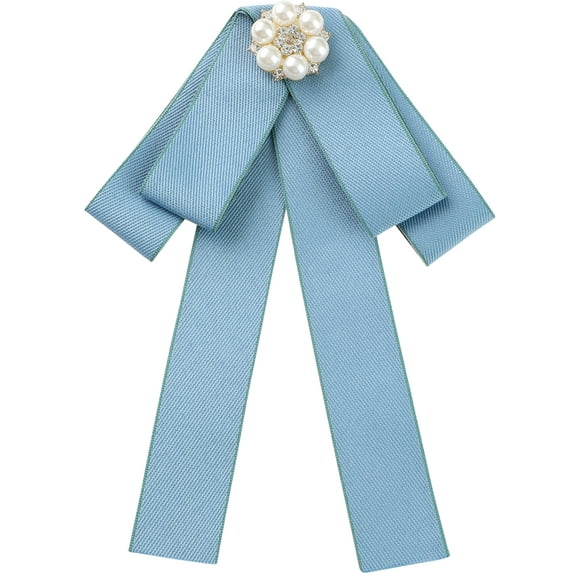 INSPIRE CHIC Women's Bowknot Rhinestone Ribbon Bow Brooch Pre-Tied Bow Tie