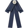 thumbnail image 1 of INSPIRE CHIC Women's Bowknot Rhinestone Ribbon Bow Brooch Pre-Tied Bow Tie, 1 of 5