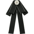 thumbnail image 1 of INSPIRE CHIC Women's Bowknot Rhinestone Ribbon Bow Brooch Pre-Tied Bow Tie, 1 of 5