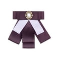 thumbnail image 1 of INSPIRE CHIC Women's Bowknot Ribbon Bow Brooch Elegant Blue Pin Bow Tie for Wedding Ceremony Purple with Beads, 1 of 4