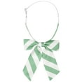thumbnail image 1 of INSPIRE CHIC Women's Bowties Stylish Adjustable Elastic Band Pre-tied Stripe Bow Ties 1pcs Mint Green White, 1 of 6