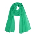 thumbnail image 1 of INSPIRE CHIC Women's Solid Chiffon Scarf Lightweight Soft Sheer Long Head Wrap Shawl Scarves Dark Mint Green 68.9x27.6 inches, 1 of 7