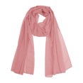 thumbnail image 1 of INSPIRE CHIC Women's Solid Chiffon Scarf Lightweight Soft Sheer Long Head Wrap Shawl Scarves Light Coral 68.9x27.6 inches, 1 of 7