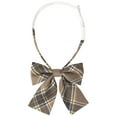 thumbnail image 1 of INSPIRE CHIC Women's Pre-tied Bowties Adjustable Colorful Plaid Tartan Checked Bow Ties for Costume Brown, 1 of 6