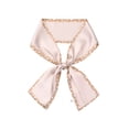 thumbnail image 1 of INSPIRE CHIC Women's Contrast Color Dots Scarf, Skinny Long Hair Ribbon Handbag Handle Wrap Scarves Neckerchief Champagne Pink 38.6x3.5 inches, 1 of 6