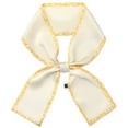 thumbnail image 1 of INSPIRE CHIC Women's Contrast Color Dots Scarf, Skinny Long Hair Ribbon Handbag Handle Wrap Scarves Neckerchief 98x9cm/38.6x3.5 inches(LxW) Light Yellow, 1 of 1