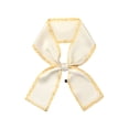 thumbnail image 1 of INSPIRE CHIC Women's Contrast Color Dots Scarf, Skinny Long Hair Ribbon Handbag Handle Wrap Scarves Neckerchief Light Yellow 38.6x3.5 inches, 1 of 6