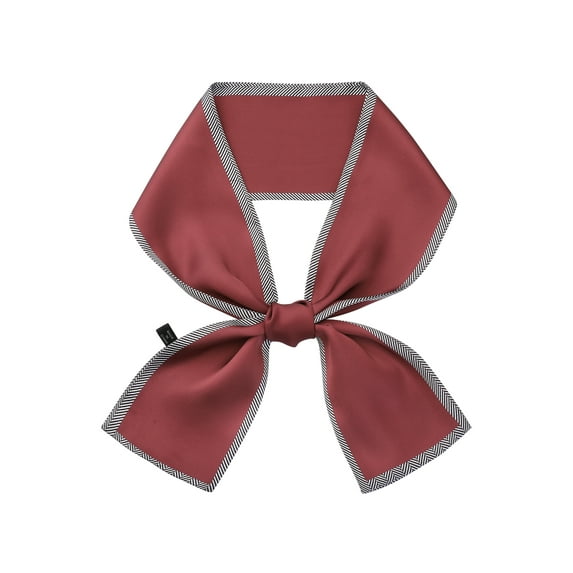 INSPIRE CHIC Women's Contrast Color Scarf, Skinny Long Hair Ribbon Handbag Handle Wrap Scarves Neckerchief 98x9cm/38.6x3.5 inches(LxW) Wine Red