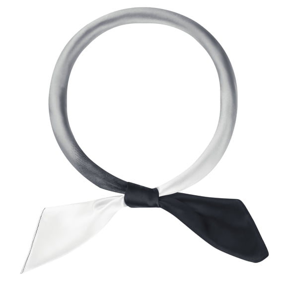 INSPIRE CHIC Women's Contrast Color Square Scarves, Gradient Colorful Satin Silky Hair Wrap Bandana Neckerchief Neck Scarf 90x90cm/35.4x35.4"(LxW) Black White Grey