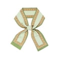 thumbnail image 1 of INSPIRE CHIC Women's Contrast Color Vintage Scarf, Skinny Long Hair Ribbon Handbag Handle Wrap Neck Tie Scarves Neckerchief 147x14cm/57.9x5.5"(LxW) Light Green, 1 of 6