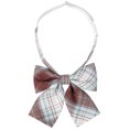 thumbnail image 1 of INSPIRE CHIC Women's Cute Plaid Elastic Strap Pre-tied Bow Ties, 1 of 6