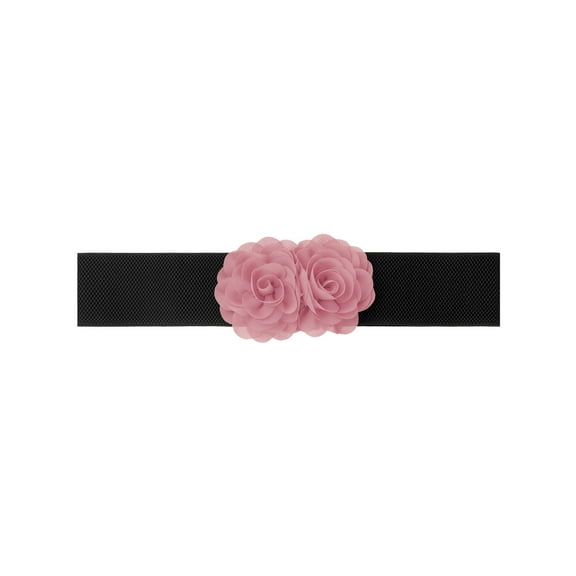 INSPIRE CHIC Women's Elastic Belt Double-Flower Stretch Corset Elegant for Dress