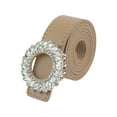 thumbnail image 1 of INSPIRE CHIC Women's Faux Leather Belt Fashion Ladies Belt with Rhinestone Buckle for Jeans Pants 103x2.8cm/40.6x1.1" Khaki, 1 of 6