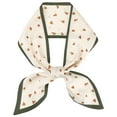 thumbnail image 1 of INSPIRE CHIC Women's Heart Print Skinny Long Scarves, Silky Ribbon Hair Band Handbag Wrap Neckerchief 87x9cm/34.3x3.5"(LxW) Army Green Beige, 1 of 1