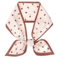 thumbnail image 1 of INSPIRE CHIC Women's Heart Print Skinny Long Scarves, Silky Ribbon Hair Band Handbag Wrap Neckerchief 87x9cm/34.3x3.5"(LxW) Caramel Champagne, 1 of 1